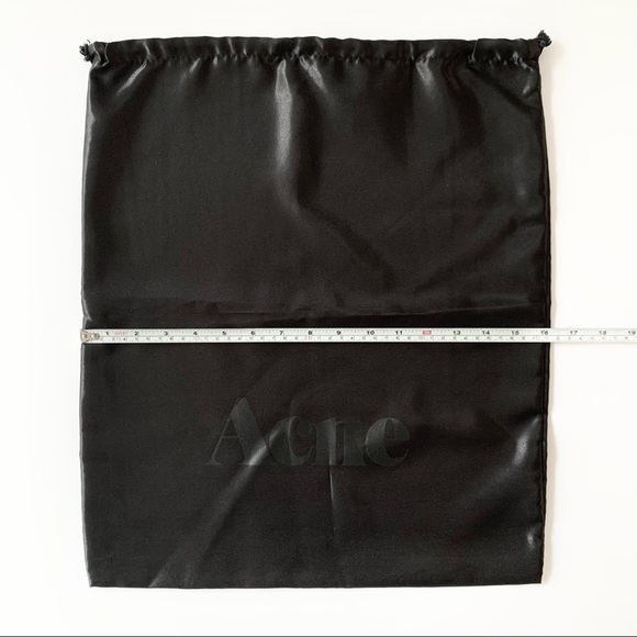 ACNE STUDIO | 1PC CANVAS DUST BAG BIG WITH DRAWSTRING ORIGINAL LOGO BLACK - Picture 4 of 7
